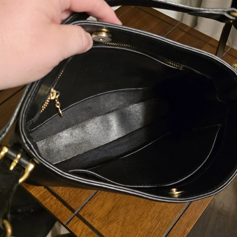 Coach Vintage Equestrian Slim Bucket Bag 9806 Black Leather Purse USA Made
